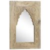 vidaXL Mirror Dark Wood Solid Mango Wood Medium Decorative Inlays