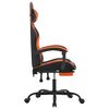 vidaXL Gaming Chair with Footrest Black and Orange Faux Leather