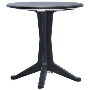 vidaXL Garden Table Anthracite Plastic Medium Lightweight Bistro Table