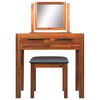 vidaXL Dressing Table Brown Solid Acacia wood Medium Dressing Table