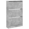 vidaXL Shoe Cabinet Concrete grey Engineered wood 31.5 in wide, compact