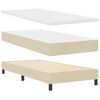 vidaXL Box Spring Bed with Mattress with Mattress Cream 35.4" x 78.7