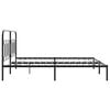 vidaXL Bed Frame Black Steel 72 x 84 in Bed Frame Rectangular Modern