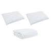 vidaXL Duvet Set with Pillow 3 pcs White Down Feather