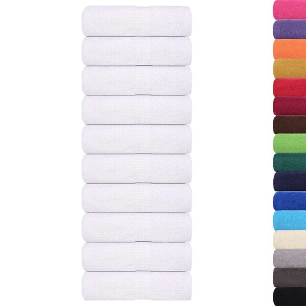 vidaXL Washcloth Set of 50 White 100% Cotton 5.9 x 8.3 in Washcloth