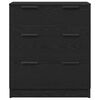 vidaXL Sideboard Black Oak 23.62 x 11.81 x 27.56 in Engineered Wood