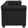 vidaXL Sofa Black Artificial leather, Wood Large Durable Sofa