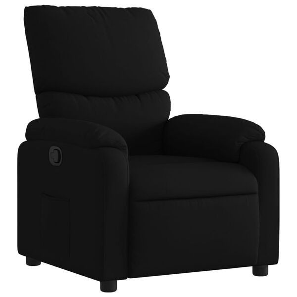 vidaXL Recliner Chair Black Polyester, Metal, Wood, Foam, PP Fiber Single