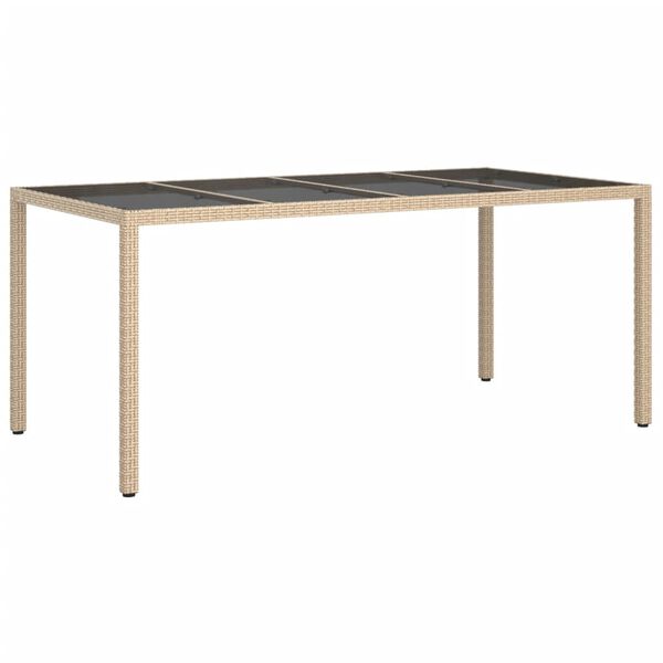 vidaXL Garden Table Beige and black