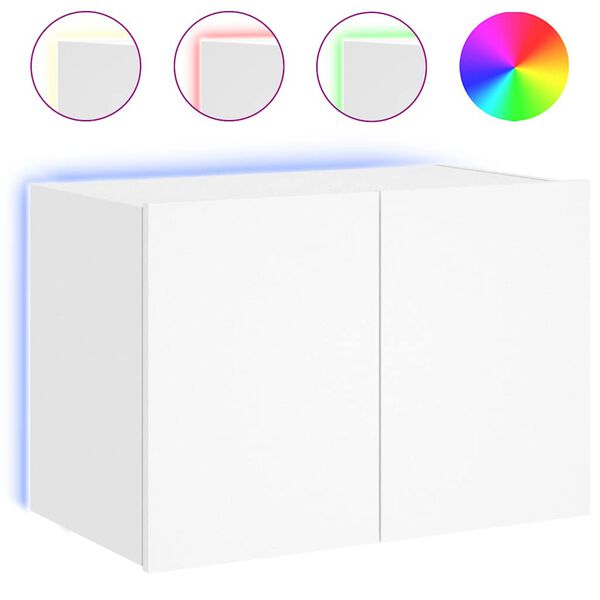 vidaXL TV Wall Cabinet White Engineered wood 23.6 x 13.8 x 16.1 in