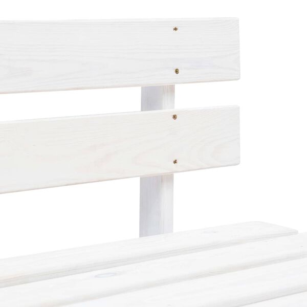 vidaXL Pallet Bench White Impregnated pine wood Medium Durable