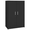 vidaXL Shoe Cabinet Black Engineered Wood Medium Shoe Cabinet