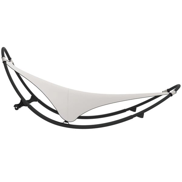 vidaXL Rocking Sun Lounger Cream Steel, Textilene Standard