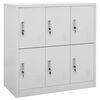 vidaXL Locker Cabinet Set of 2 Light Grey Steel Medium Locker Cabinet