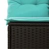 vidaXL 7 Piece Patio Sofa Set with Cushions Black Poly Rattan