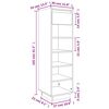 vidaXL Shoe Cabinet Natural Light Brown Solid Pinewood (untreated) Medium