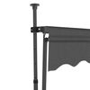 vidaXL Retractable Awning Anthracite Polyester with PU coating, Steel