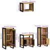 vidaXL Bathroom Furniture Set with Shelf 4 pcs Brown Solid Mango Wood