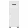 vidaXL Bathroom Cabinet with Drawer White 11.81 x 13.78 x 31.50 in