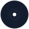 vidaXL Luxury Bathroom Basin Round Matt Dark Blue 12.8x5.5" Ceramic