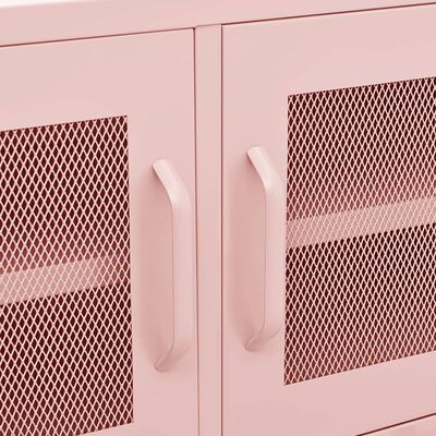 vidaXL TV Cabinet Pink 41.3"x13.8"x19.7" Steel