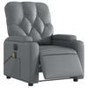 vidaXL Electric Massage Recliner Chair Gray Faux leather, metal, plywood