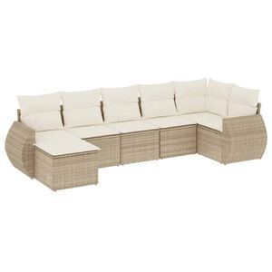 vidaXL Patio Sofa Set Beige