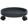 vidaXL Plant Trolley Grey Polyethylene (PE) Medium Portable