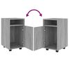 vidaXL Side Cabinet Gray Sonoma Engineered wood Medium Lockable wheels