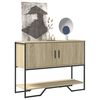 vidaXL Console Table Sonoma Oak Engineered Wood, Metal Medium