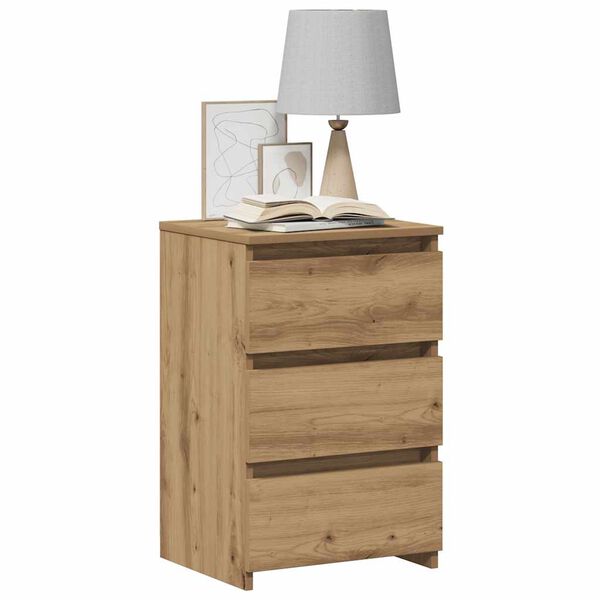 vidaXL Bedside Cabinet Artisan oak Engineered wood Medium