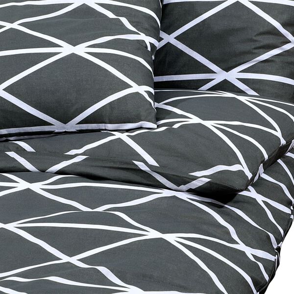 vidaXL Duvet Cover Set Grey 100% Cotton 78.7 x 78.7 in Light Weight