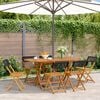 vidaXL Garden Chair Set of 6 Black Solid Acacia wood, Poly Rattan Medium