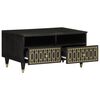 vidaXL Coffee Table Black, Brown Solid mango wood, Engineered wood, Iron