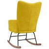 vidaXL Rocking Chair Mustard Yellow Velvet