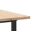 vidaXL Dining Table Natural wood and black steel