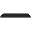 vidaXL Wall Shelf Set of 2 Black Honeycomb MDF and Metal 31.5 in