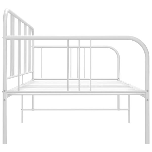 vidaXL Sofa Bed Frame White Metal Single