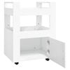 vidaXL Kitchen Trolley White 23.6x17.7x31.5" Engineered Wood