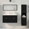 vidaXL Bathroom Furniture Set 3 pcs Black Oak 23.6" x 15.2" x 18.1