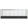 vidaXL Aviary Silver Galvanized Steel Large Durable Aviary