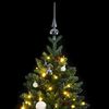 vidaXL Artificial Hinged Christmas Tree Green PVC, PE, Metal Medium