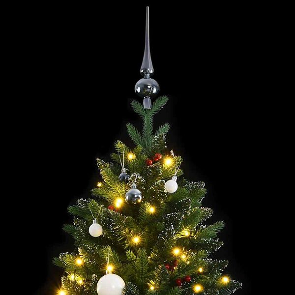 vidaXL Artificial Hinged Christmas Tree Green PVC, PE, Metal Medium