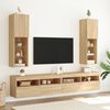 vidaXL TV Cabinet Set of 2 Sonoma oak Engineered wood, glass