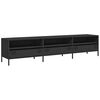 vidaXL TV Cabinet Black Cold-rolled Steel 79.5 x 15.4 x 17.1 in