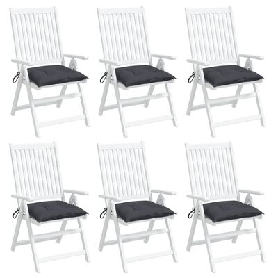 vidaXL Chair Cushions 6 pcs Anthracite 19.7"x19.7"x2.8" Oxford Fabric