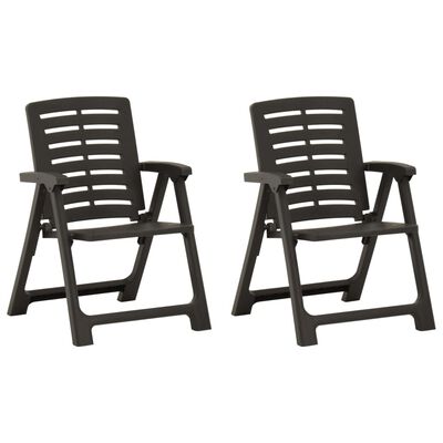 vidaXL Patio Chairs 2 pcs Anthracite | vidaXL.com