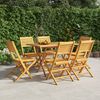 vidaXL Folding Garden Chair Set of 6 Teak