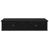 vidaXL Wall Shelf Black Engineered wood Medium Wall Shelf Rectangular