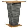 vidaXL Garden Bar Set Grey PE rattan, powder-coated steel, solid acacia wood